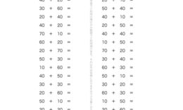 100までの数の、簡単なたし算問題を繰りかえし学習していきます。2けたの計算も、1けた同様の考え方で、計算の仕組みを把握していきます。