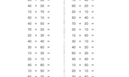 100までの数の、簡単なたし算問題を繰りかえし学習していきます。2けたの計算も、1けた同様の考え方で、計算の仕組みを把握していきます。