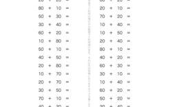 100までの数の、簡単なたし算問題を繰りかえし学習していきます。2けたの計算も、1けた同様の考え方で、計算の仕組みを把握していきます。