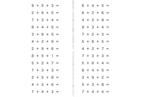 たし算やひき算を用いて、より深く計算の仕組みを学ぶ単元です。くり上がりを頭で理解できるよう、くり返し学習で理解度を深めて行きます。