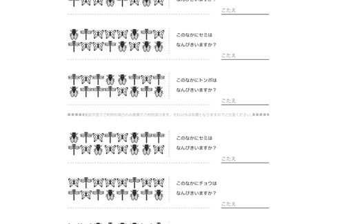 イラストを使った問題で、視覚的な数的感覚を養います。問題や対象物を間違いなく読み取れるよう、基本的な学力を向上させます。