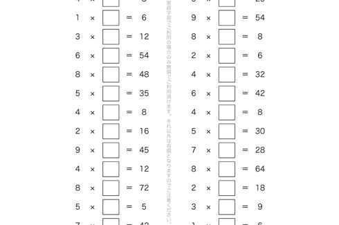 基準とする数をもとに、いくつずつ増えるかに着目して、かけ算の意味や式の表し方、倍の意味を学習し、九九を使った計算を解いていきます。