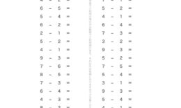 ひき算の記号や式のよみ方、かき方を把握し、ひき算という計算を体系的に学びます。演習問題を重ねることで、計算作業を理解していきます。